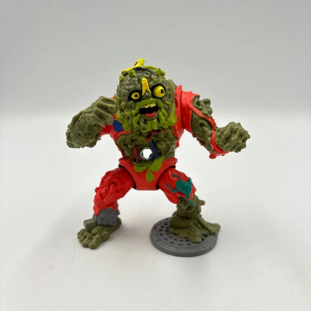 Playmates TMNT Muckman Action Figure 1990 Vintage Mutant Ninja Turtles Green Red